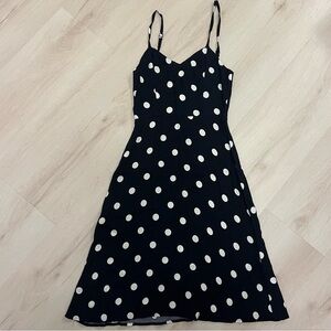 Reformation Polkadot black and white dress